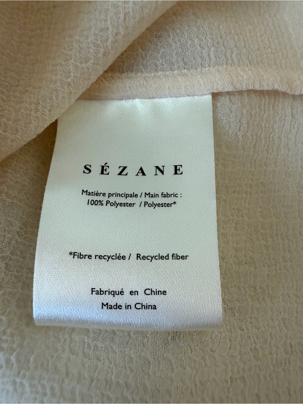 💫 SÉZANE Gasby Victoriana Ruffle Shirt Cream Ecru EU 42 US 10 L - Picture 11 of 15